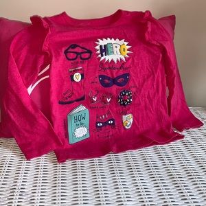 Girls long sleeve graphic tee